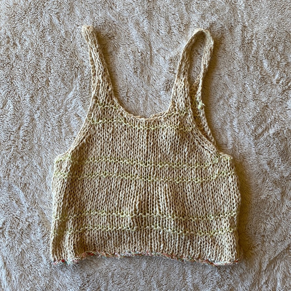 Free People Open Back Sweater Tank size Medium